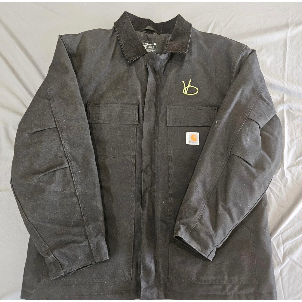 Carhartt Traditional Coat Mens XL Black Loose Fit C003 Duck Canvas